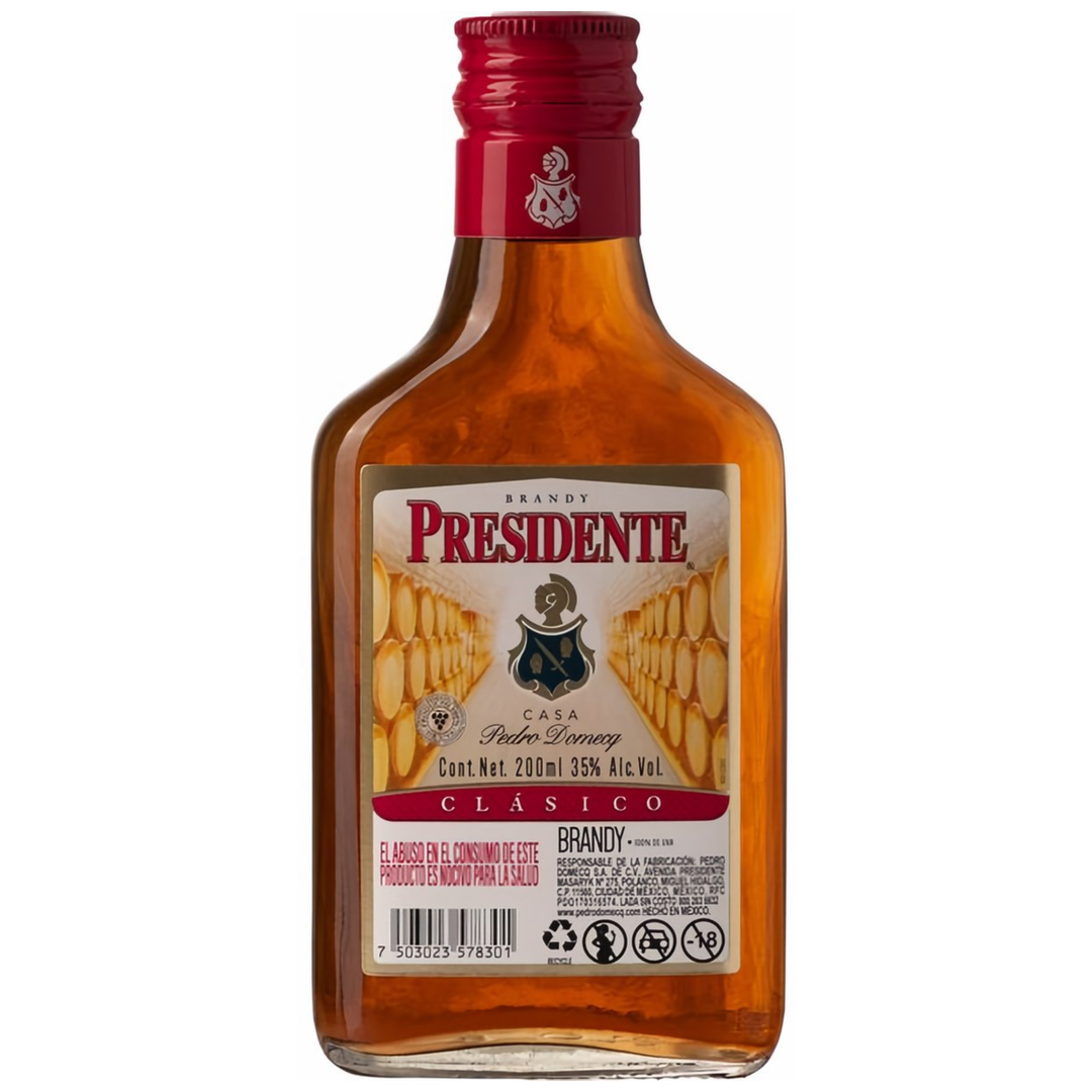 BRANDY PRESIDENTE CLASICO 200 ML