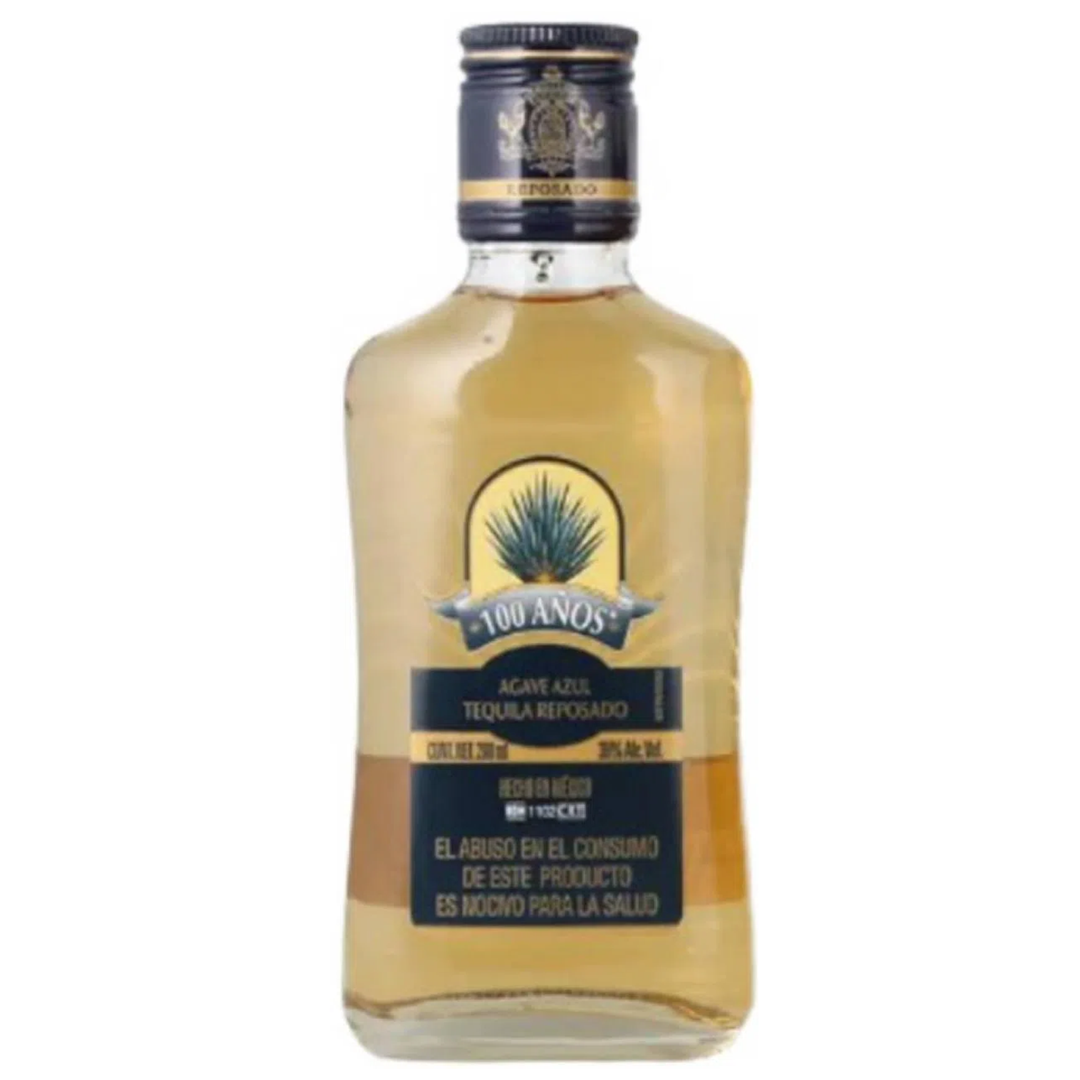 TEQUILA 100 AÑOS AZUL REPOSADO 200 ML