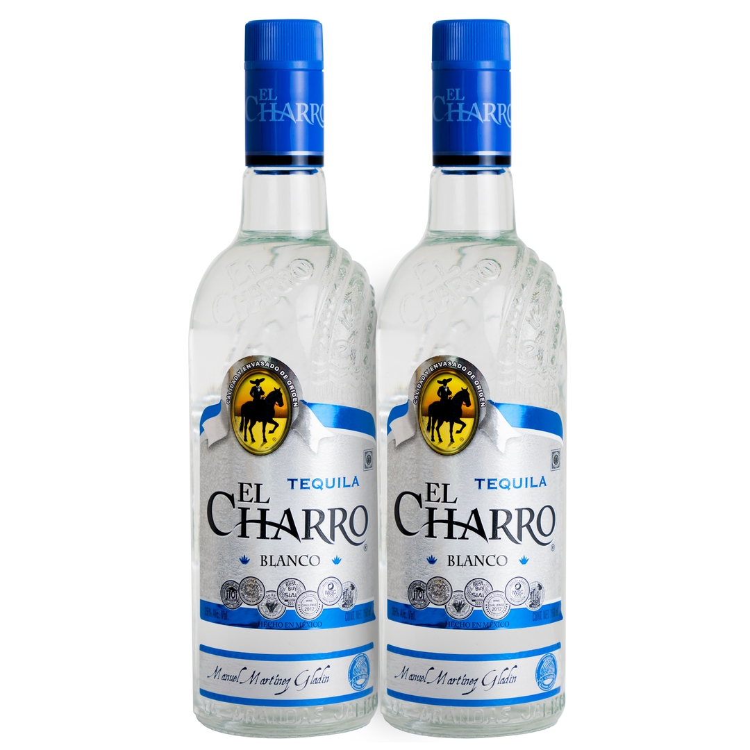 TEQUILA EL CHARRO CLASICO BLANCO 750 ML DUO PACK