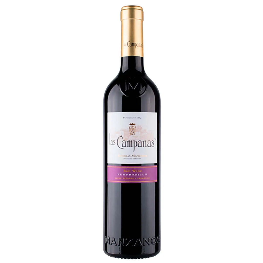 VINO TINTO LAS CAMPANAS TEMPRANILLO 750 ML