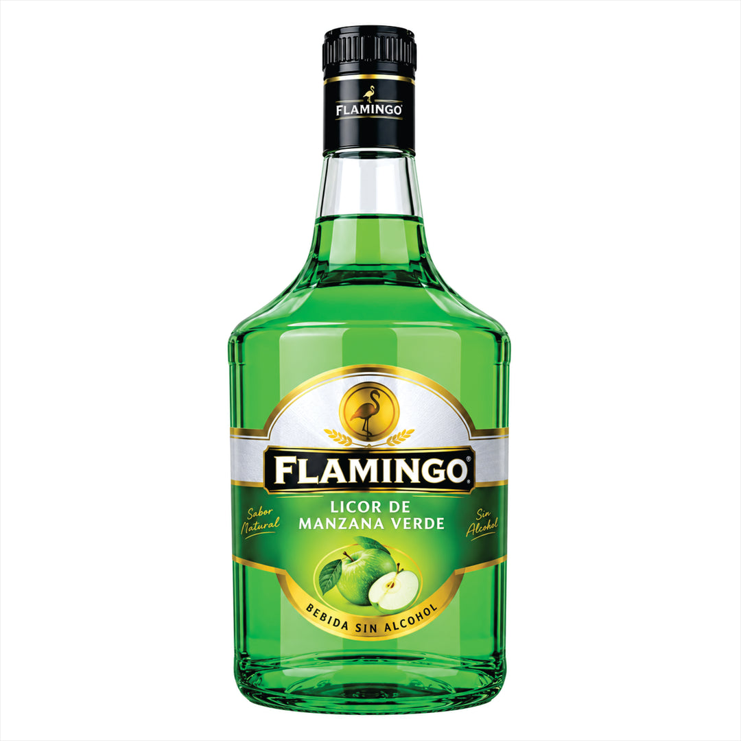 LICOR DE MANZANA VERDE FLAMINGO 1 LT
