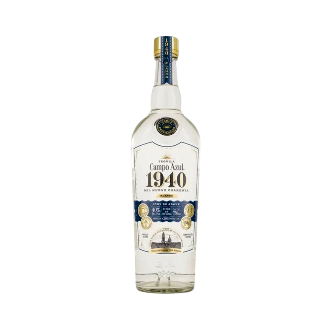 TEQUILA CAMPO AZUL 1940 100% BLANCO 750 ML