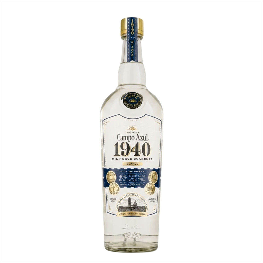 TEQUILA CAMPO AZUL 1940 100% BLANCO 750 ML