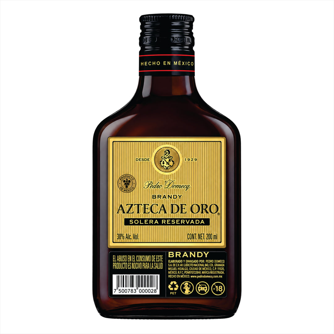 BRANDY AZTECA DE ORO 200 ML